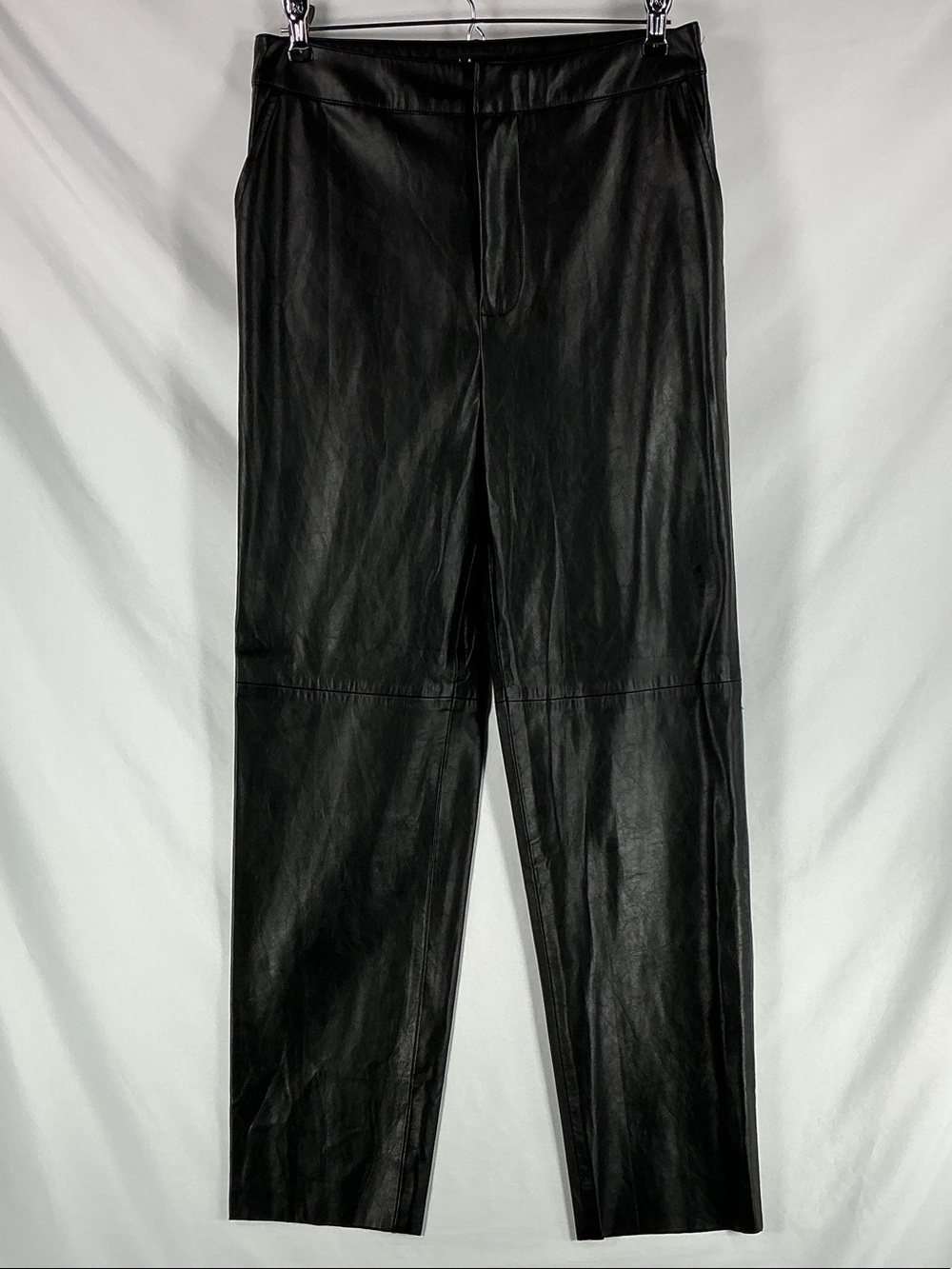Lulu's Black Vegan Faux Leather Straight Leg Pants